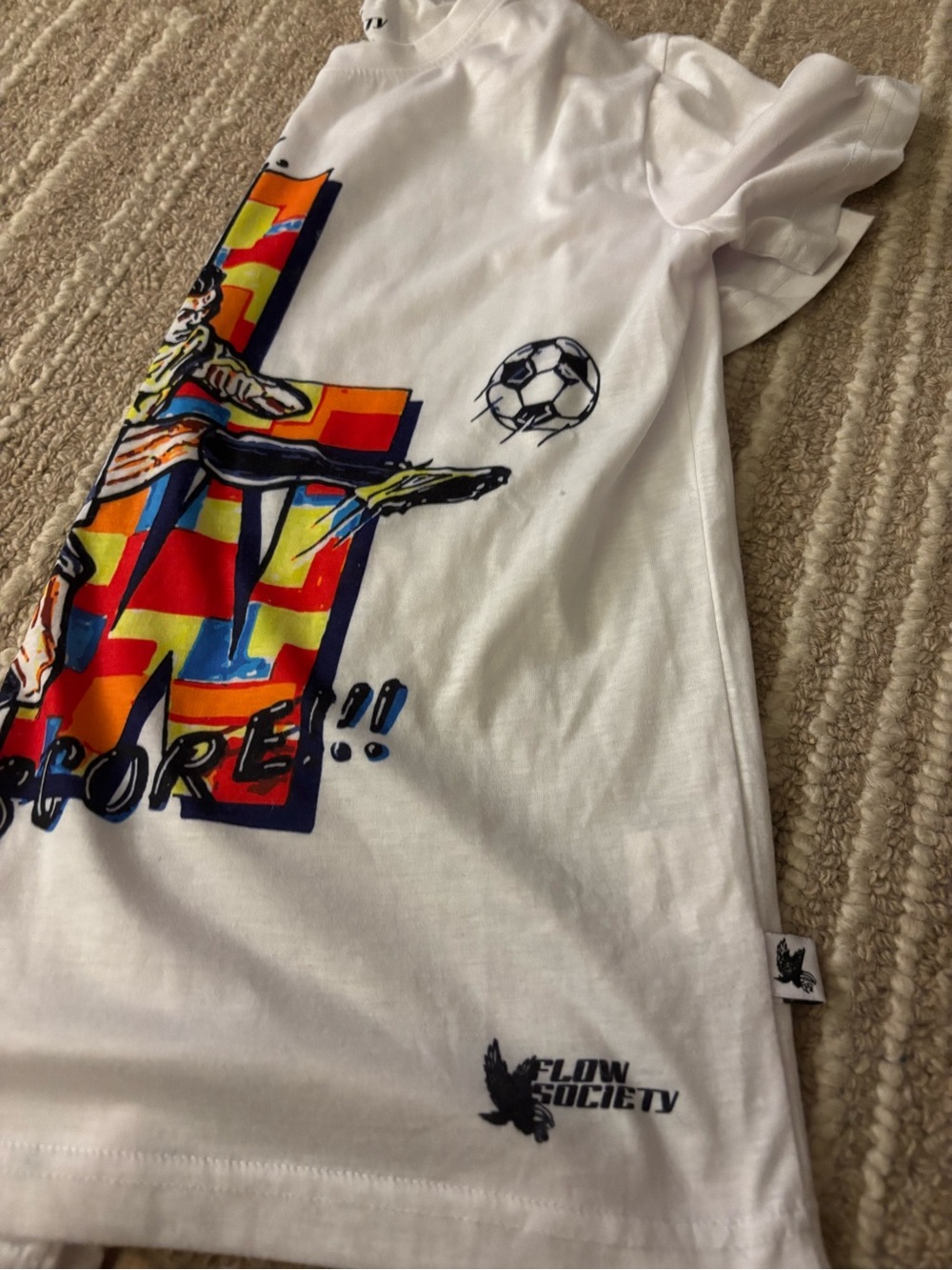 White Soccer Graphic Tee for Kids - Flow Society - Picture 4 of 6